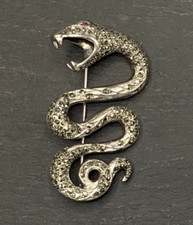 Brosche Schlange Markasit &