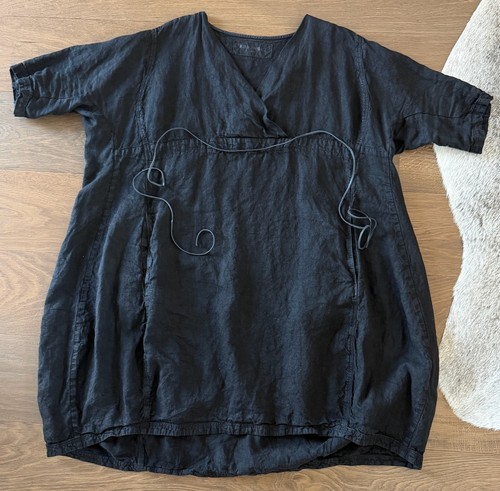 Rundholz dip kleid leinen mit - rundholz,