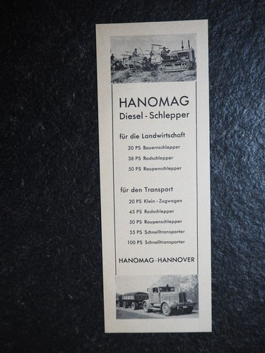 Hanomag diesel schlepper - ,,