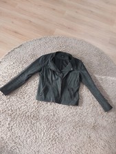 K111 Only Lederjacke grau matt