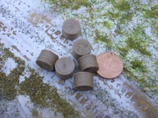 1119 - 6 Strohballen Heuballen natur weiß od. Quaderballen natur für TT 1:120