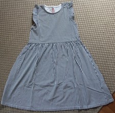 Blau-weiß gestreiftes Kleid von H&M, Größe 134/140, Organic Cotton , NEU