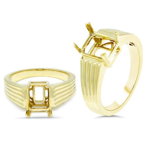 Smaragdschliff herrenring - smaragdschliff,