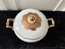 Mitterteich Suppenterrine Porzellan Golddekor mit Goldrand