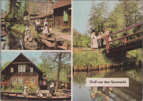 Gruß aus dem - ak, spreewald