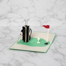 GOLF - GOLFER - GUTSCHEIN -pop-up-card- 3D Karte, 12 x 17