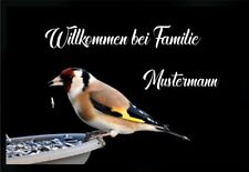 Fußmatte Schmutzfangmatte Wunschtext rutschfest Vogel F130