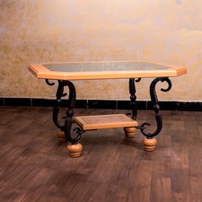 Voglauer Couchtisch Goldton Antik Anno 1800 Vintage Massiv Wohnzimmer Landhaus