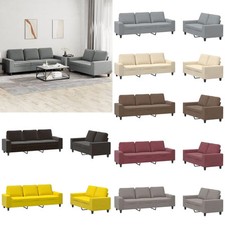 Sofagarnitur Sessel Sofa Couch Wohnzimmersofa Designsofa 3-tlg. Stoff vidaXL