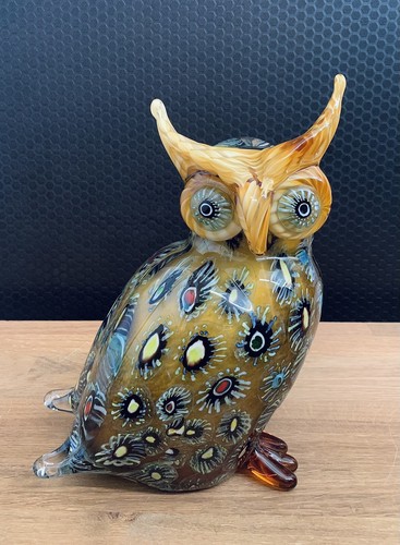 Glasfigur eule uhu 25cm vogel - uhu,