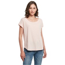 Build your Brand Ladies Long Slub Tee T-Shirt Basic Shaped Shirt Oversize XS-5XL