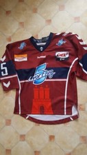 EISHOCKEYCLUB HAMBURG FREEZERS Trikot weinrot 5 Thomsen 5vorFlug Orig, signiert