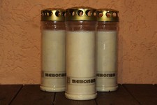 12 Grabkerzen weiß Memoriam