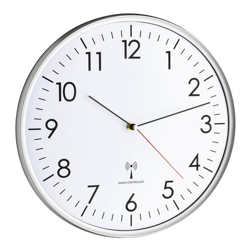 Tfa funkwanduhr weiß silber - tfa®,