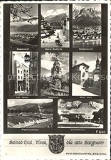 Hall Tirol Gesamt Oberer Stadtplatz Alte Gasse Muenzturm Altes Haus Freischwimmb