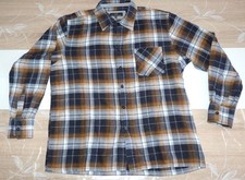 Jim Spencer Männer Hemd Gr. L 41 42 kariert schwarz braun grau Kragen langarm ge