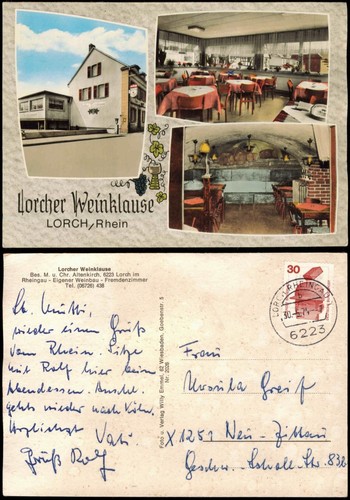 Ansichtskarte lorch - ansichtskarte, (rheingau)