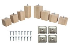 Eiche Quadratisch Holz Würfel Möbel Ersatz Füße Beine für Sofa Hocker Bett