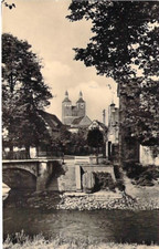 Seehausen AK Altmark Steinbrücke St.Petri-Kirche Ansichtskarte Stempel 1958