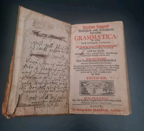 Latein lehrbuch 1731 - latein, antikes