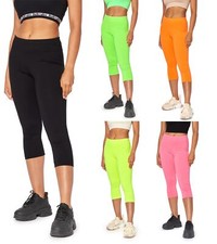 Damen Neon Capri 3/4 Kurz