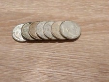 Drittes Reich, 2 Reichsmark Paul von Hindenburg m. Hakenkreuz - Silber 7 Stück 