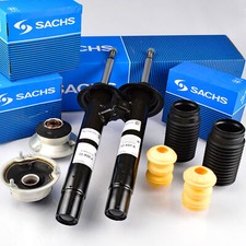 2x SACHS Stossdämpfer + Service-Kit + Domlager Vorne für BMW E46 Sportfederung