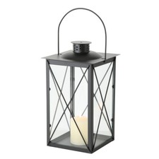 Boltze Laterne Farol Dekor für Innen-/Außenbereich, Eisen schwarz, 17x17x30 cm