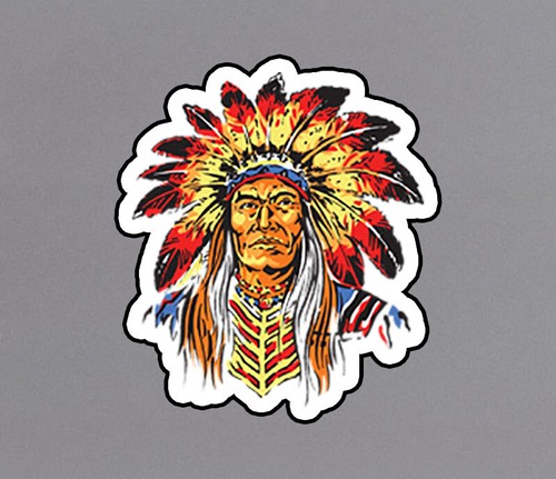 Indianer aufkleber 12x10 - indianer,