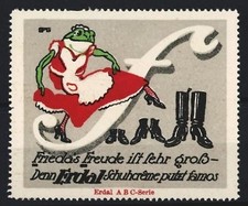 Reklamemarke erdal friedas - reklamemarke, erdal,