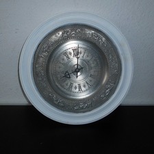 Wanduhr Zinnuhr mit Holzrahmen Jagdmotive Zinn Holz Uhren Uhr D 33 cm