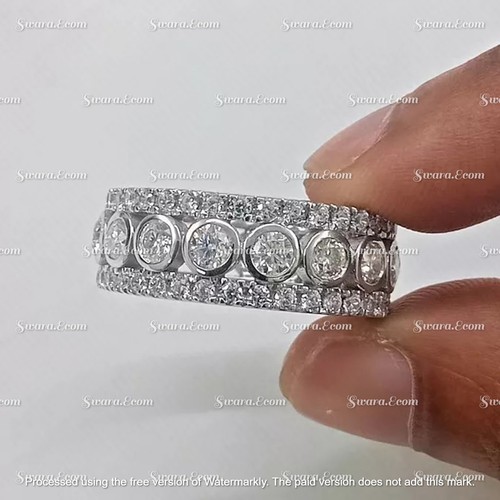 14k weiß vergoldet 2ct rund - weiß,