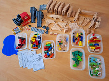 Holzeisenbahn ca. 90 Schienen