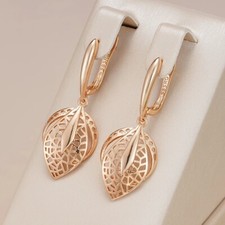 Drop Ohrringe moda Italia 2022. Sterling 585 Rose Gold. Edlen Schmuck