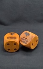 Spardose "Würfel" Holz Vintage Wormser Volksbank
