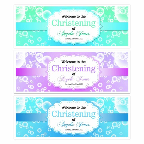 Personalisiertes taufbanner - personalisiertes,