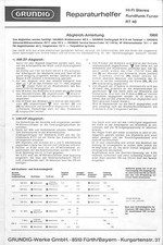 Grundig Service Manual für RT 40  Copy