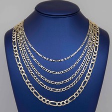Pave Figarokette 14K Gelbgold