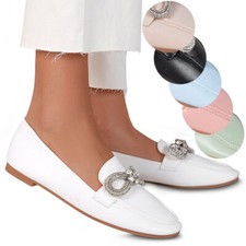 Damen Mokassin Slip On Schuhe