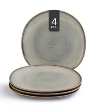 Villeroy & Boch LAVE Speiseteller 4er Set Essteller Steingut Grau Beige Ø 28 cm
