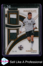 FLORIAN WIRTZ 29/49 PANINI IMMACULATE COLL DP-FW 2023 GERMANY DUAL PATCH ENG
