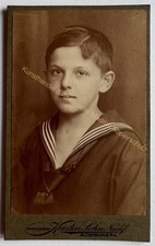 orig. CDV Foto Fotografie Bild Kind alt Mode um 1910 Junge Matrosenanzug