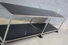 USM Haller Lowboard Regal Medienboard schwarz Rollen Sideboard 150er
