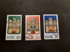 3 Briefmarken DDR Silbermann Orgel gestempelt 1976