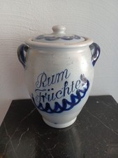 Rum Früchte RUMTOPF Westerwälder Keramik blaugrau STEINGUT Salzglasur Gärtopf