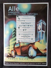 ARAL BV Emailschild Tankstelle Limitierte Auflage, kein Esso BP Shell Texaco VW