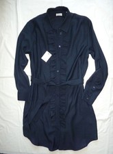 Seidensticker NEU! Kleid Blusenkleid Wollmischg. dunkelblau durchgeknöpft Gr. 38