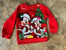 Pullover Mädchen Minnie Mouse Gr 116 / 122 Neu Disney Pulli Weihnachtspulli