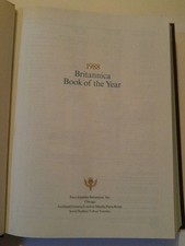 Britannica Book of the Year 1988 Daume, D Watson: