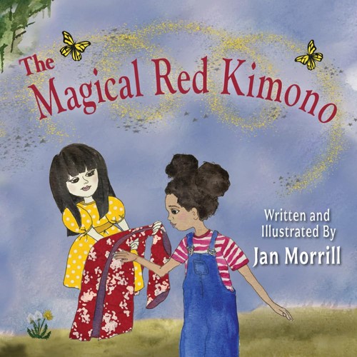 Magical red kimono damen seide - red,